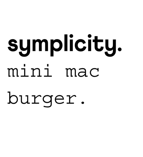 symplicity mini mac burger.