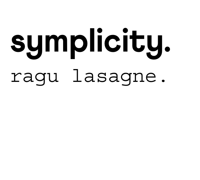 symplicity ragu lasagne.