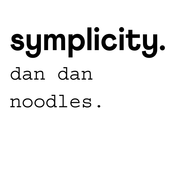 symplicity dan dan noodles.