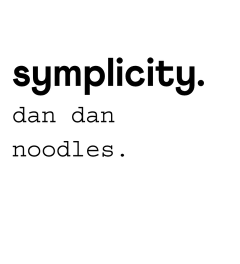 symplicity dan dan noodles.