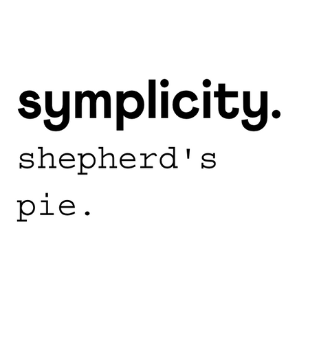 symplicity shepherd’s pie.