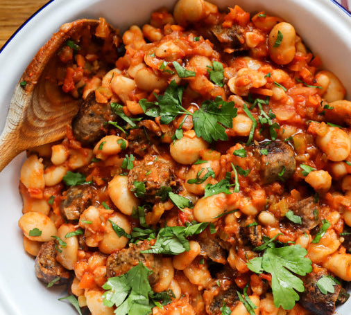 symplicity. sausage cassoulet.
