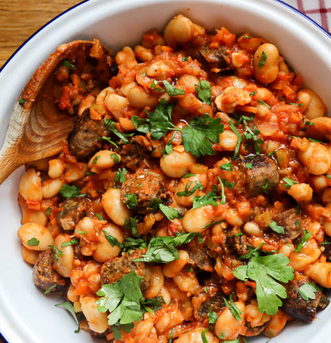 symplicity. sausage cassoulet.