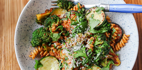 symplicity. courgette, broccoli & vegetable ‘Nduja pasta.