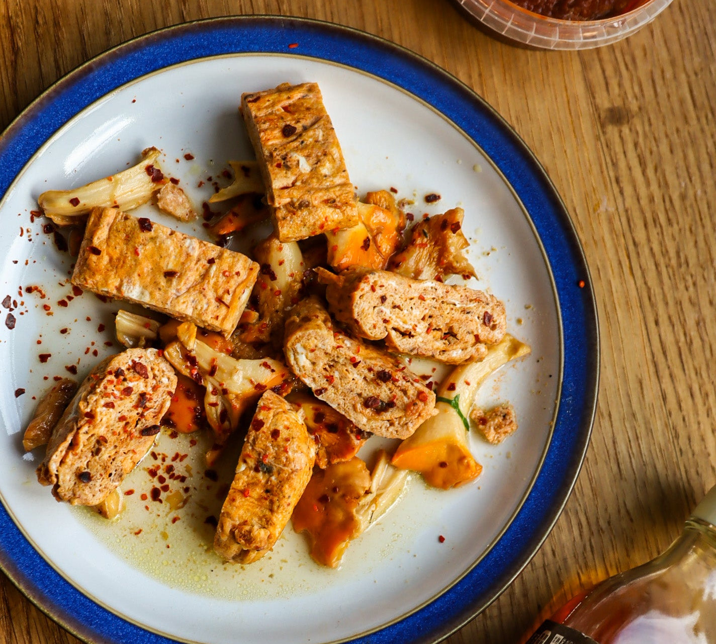 Veggie 'Nduja tamagoyaki with girolles.