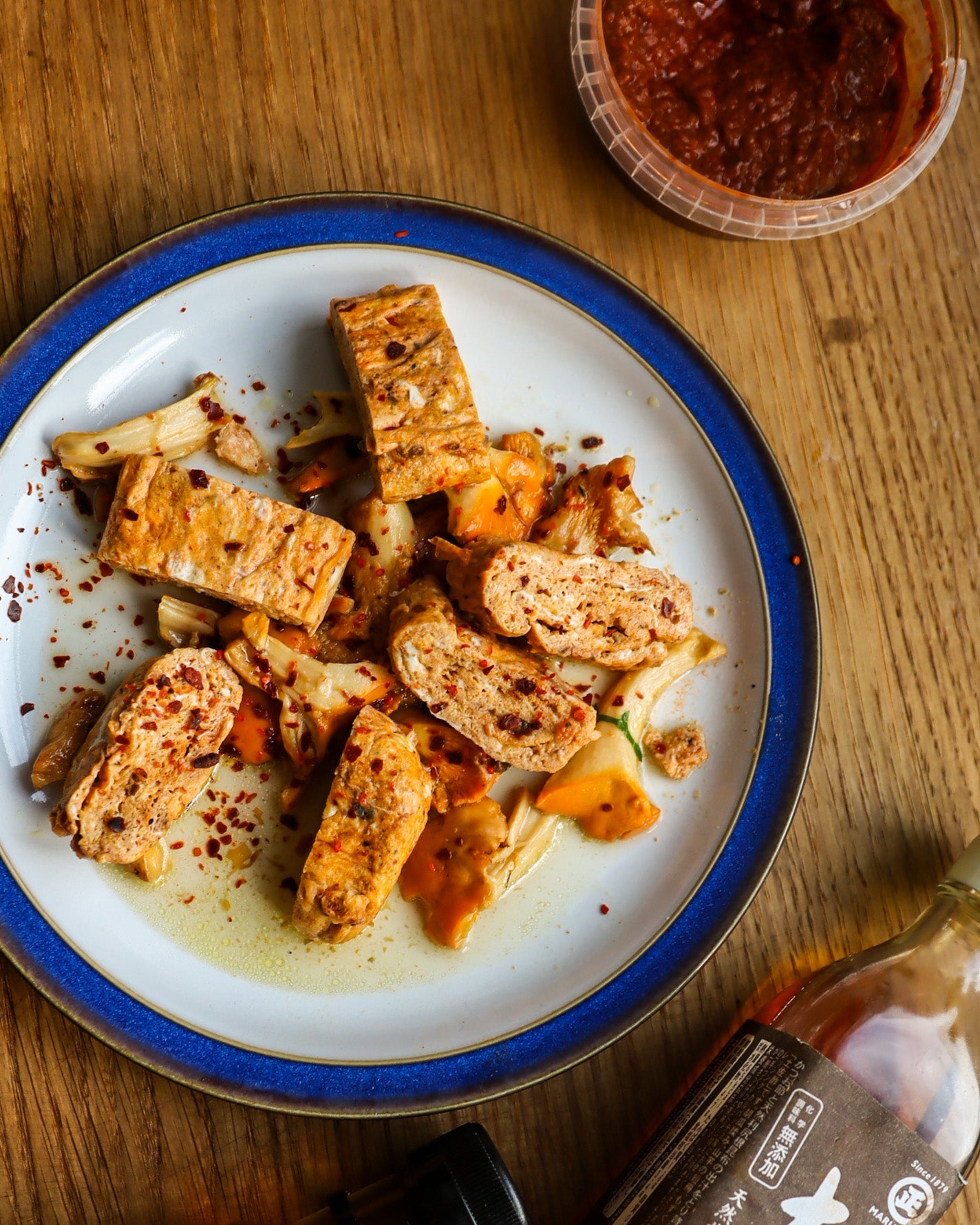 Veggie 'Nduja tamagoyaki with girolles.