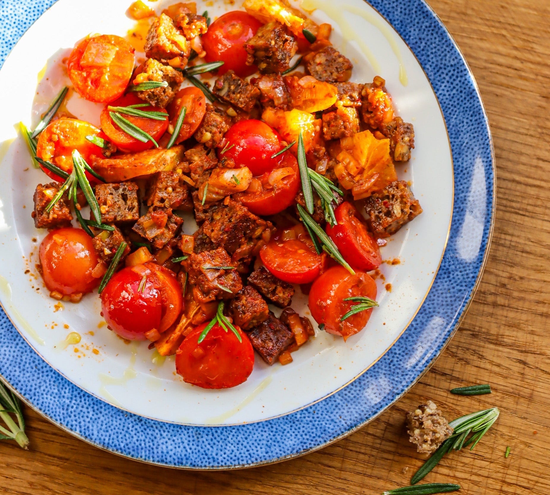 Veggie 'Nduja panzanella.