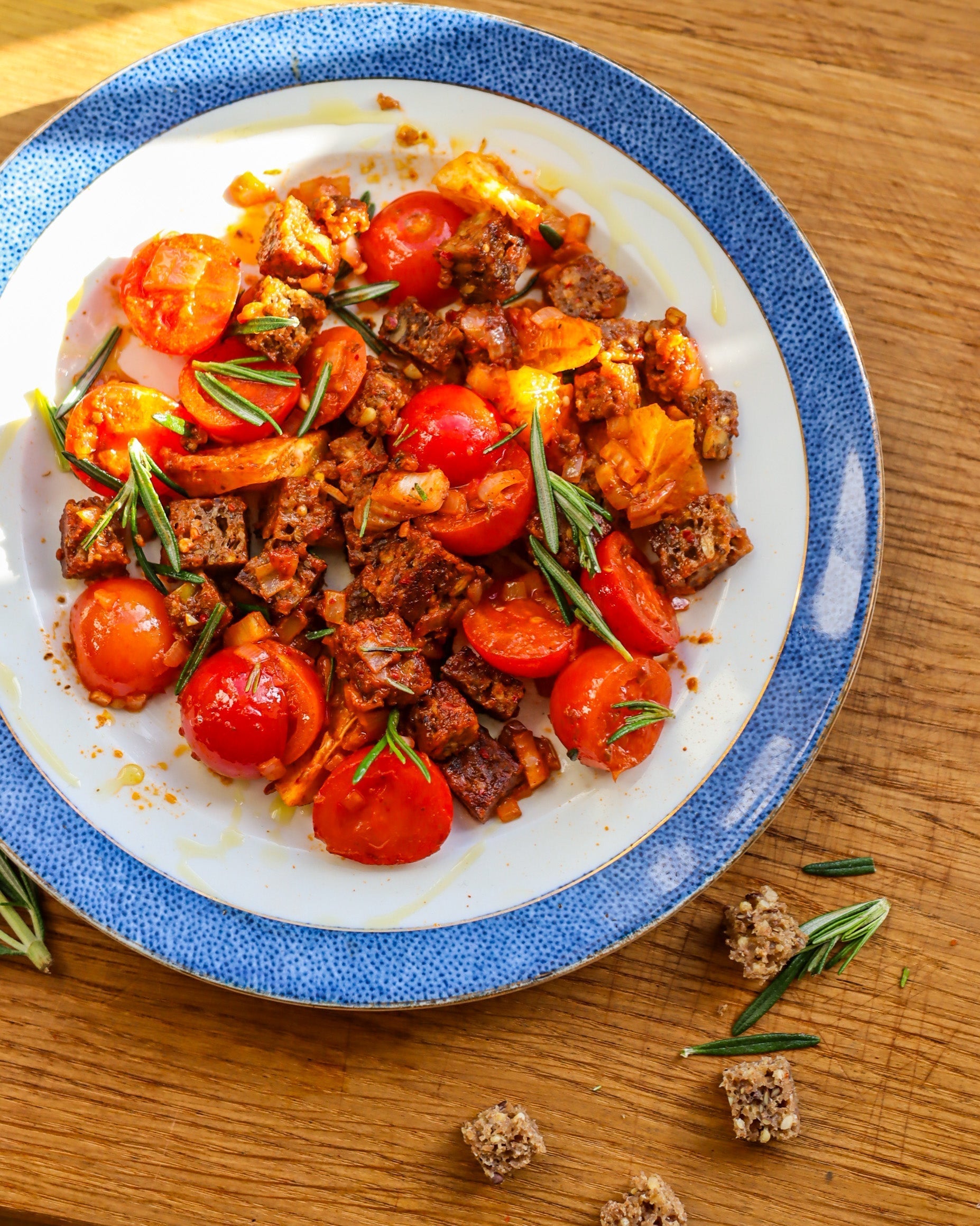 Veggie 'Nduja panzanella.